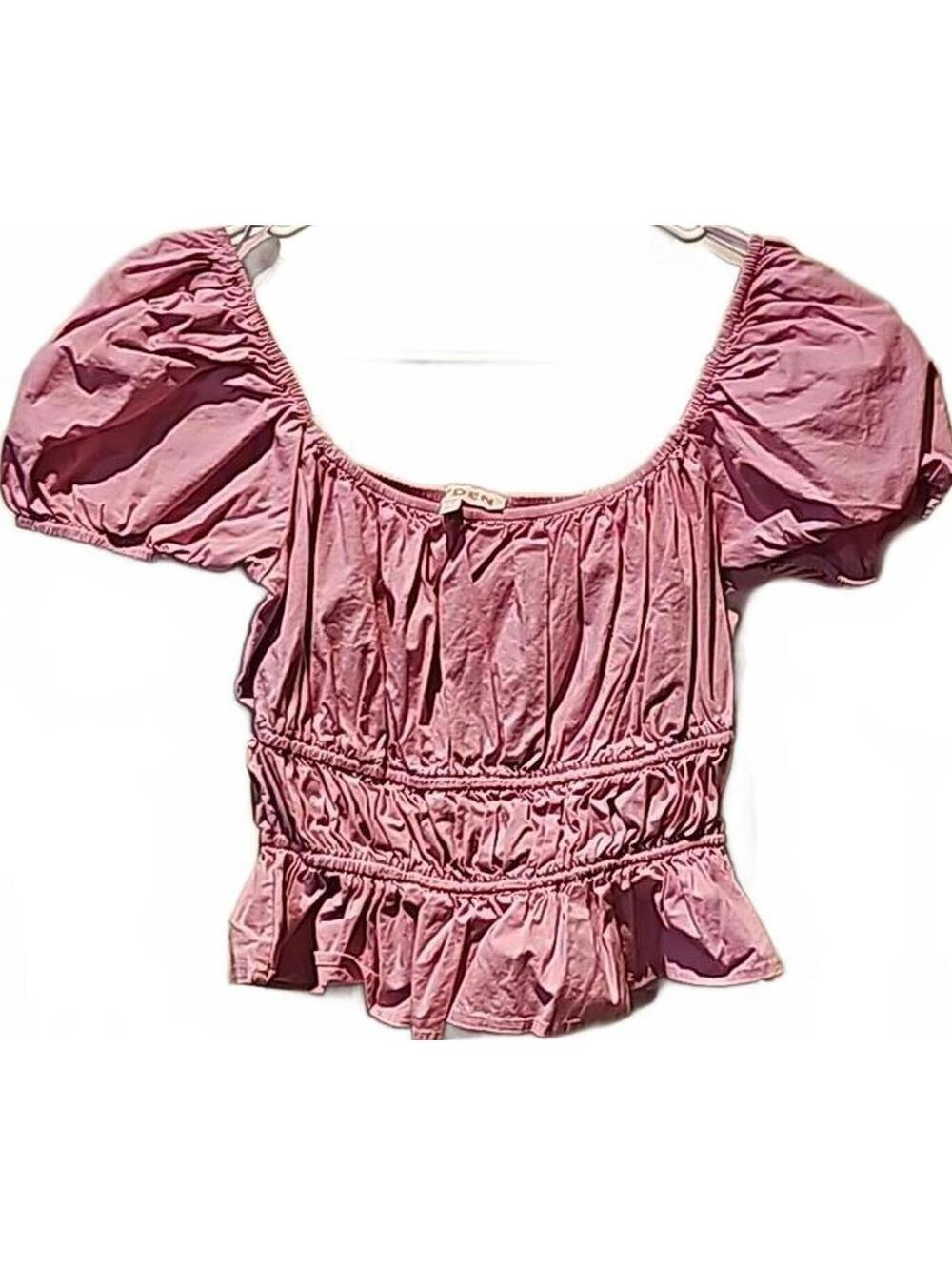 Leyden Pink Cotton MilkMaid Top XS